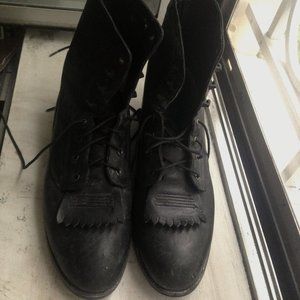 Womens Ariat Black Lace Up Ankle Boots Size 10